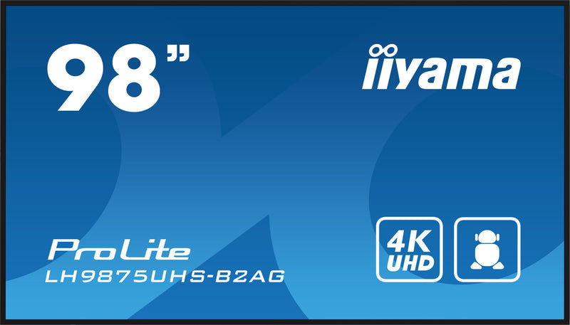 Iiyama 98" Digital Signage Display – 4K UHD, integrierter Mediaplayer