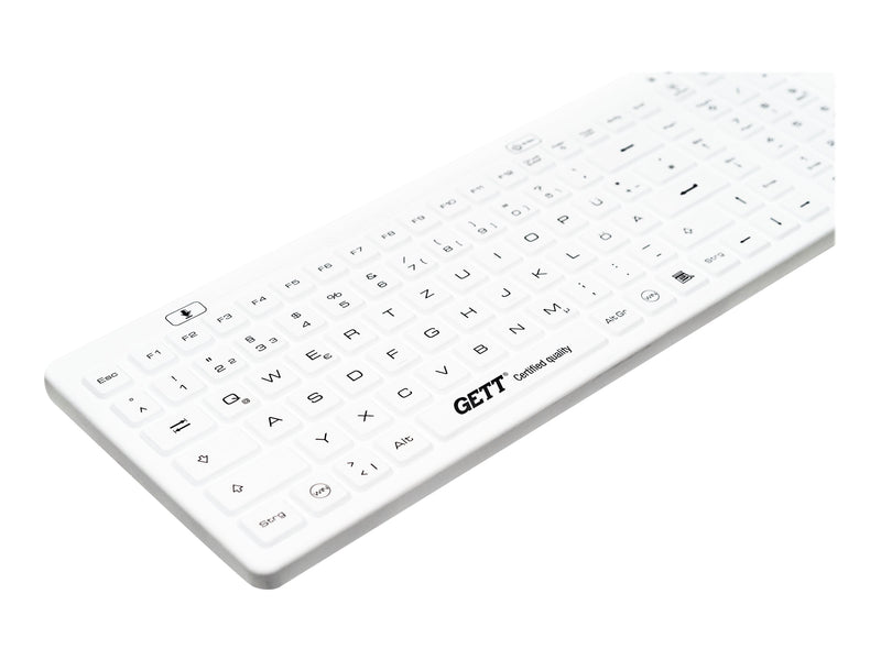GETT Silikon-Tastatur – desinfizierbar, wasserdicht, 110 Tasten