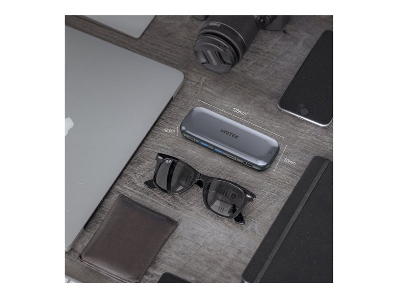 Unitek uHUB H6 Dockingstation – 4K HDMI, USB-C Power Delivery