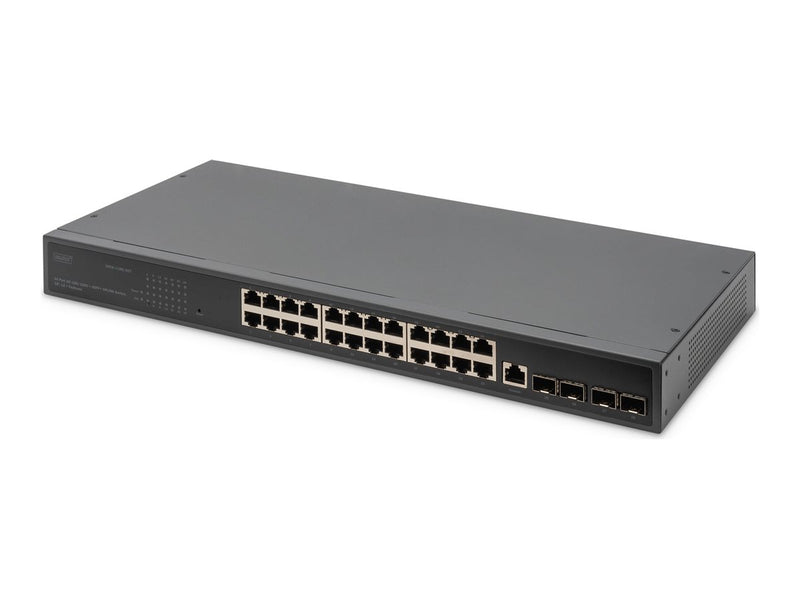 Digitus 24-Port Netzwerk-Switch – Gigabit, 4 SFP+ Uplink