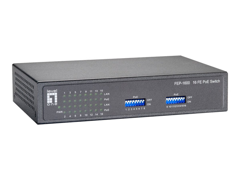 LevelOne 16-Port Ethernet Switch – PoE für einfache Netzwerke