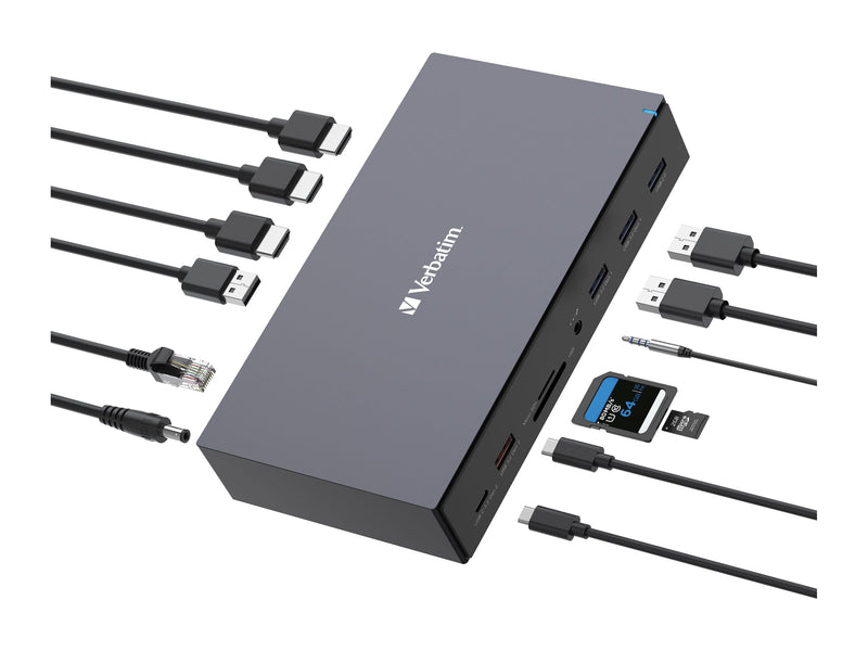 Verbatim Docking Station – 17 Anschlüsse, 8K-Unterstützung
