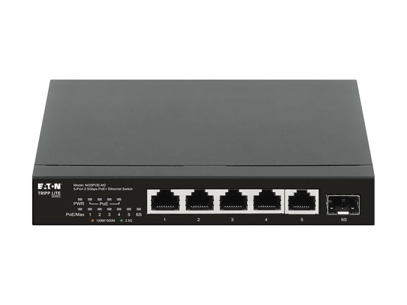 EATON 5-Port Desktop Switch – 2.5 Gbps, PoE+ Unterstützung