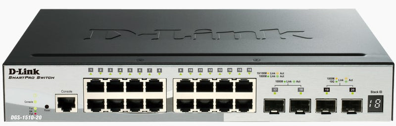D-Link Smart Switch – 16 Gigabit-Ports, erweiterbar