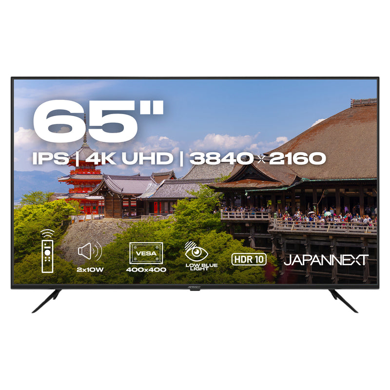 Japannext 65" 4K-Monitor – LED, 3 HDMI-Anschlüsse