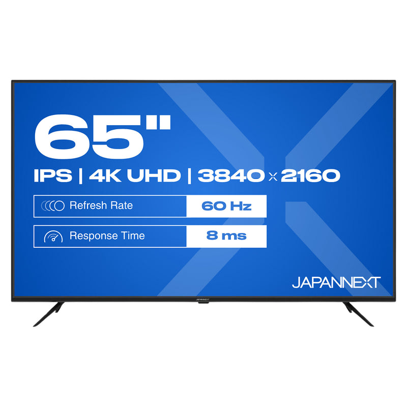 Japannext 65" 4K-Monitor – LED, 3 HDMI-Anschlüsse