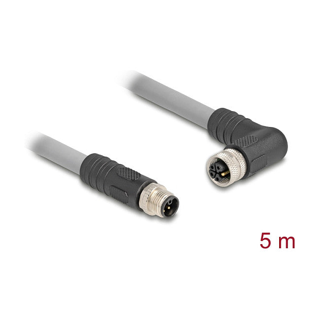 Delock M12 Kabel – 5m, robust und flexibel
