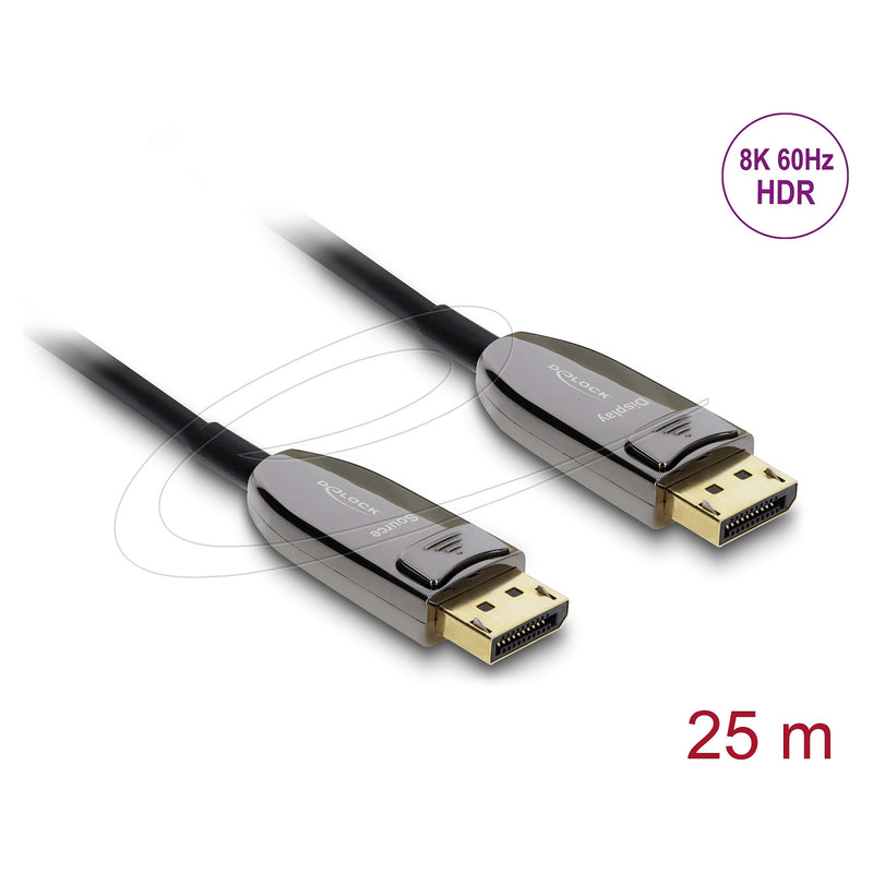 Delock DisplayPort Kabel – 8K, 60 Hz, 25 m Länge