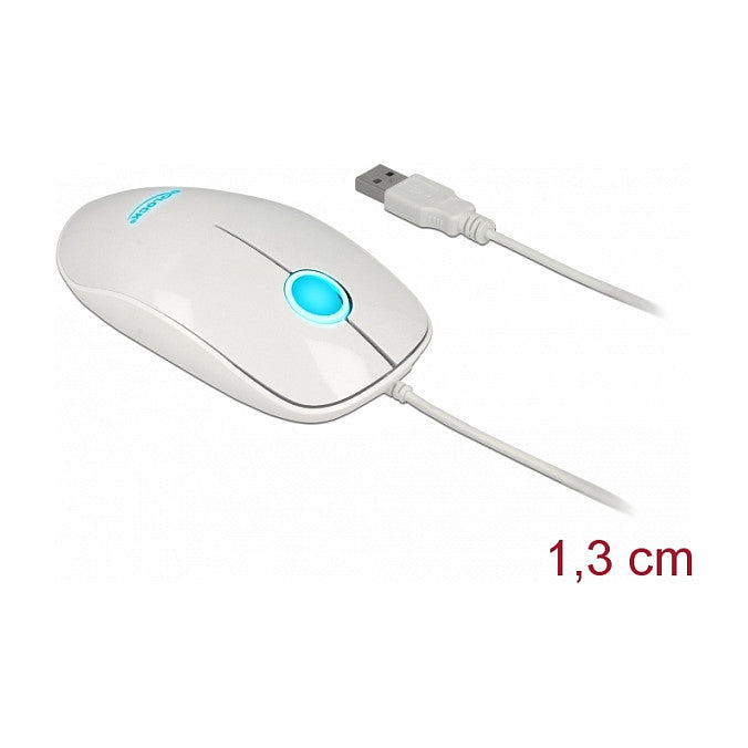 DELOCK Optische Maus – Für Rechts- und Linkshänder, USB-Anschluss
