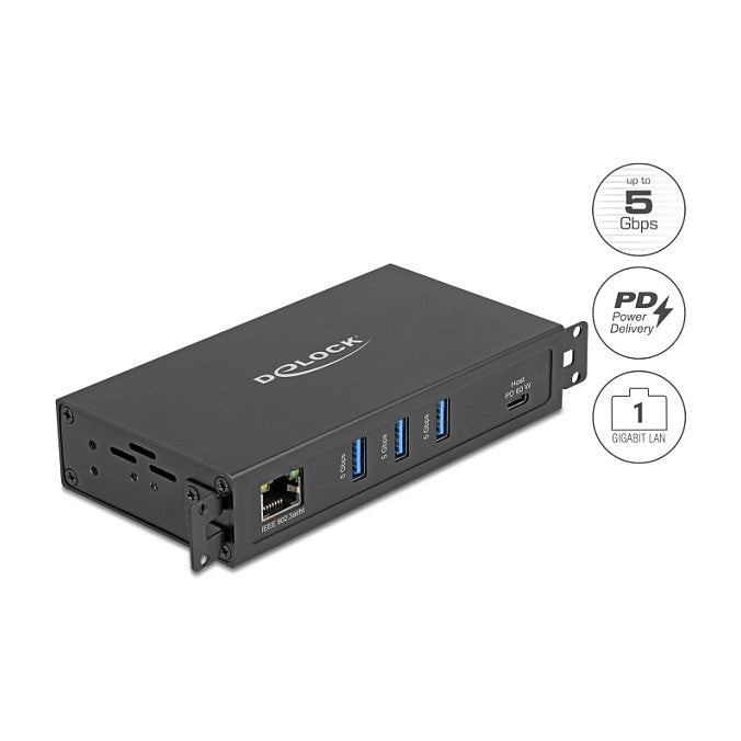 Delock USB Hub – 3 Ports, Gigabit LAN