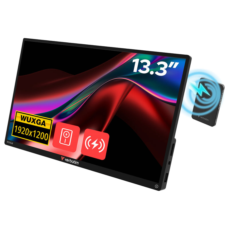 Verbatim Tragbarer Monitor – 13,3" IPS-Display, Energieklasse A