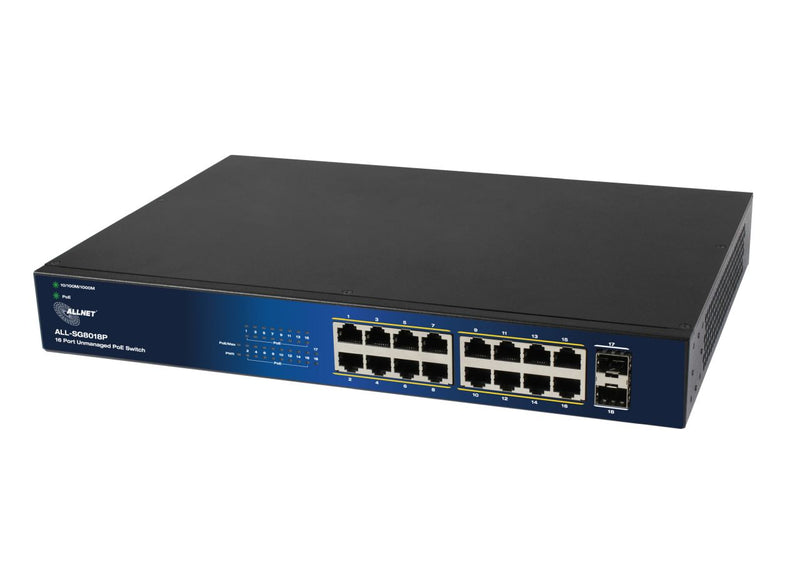ALLNET Netzwerk-Switch – 18 Ports, PoE-Unterstützung