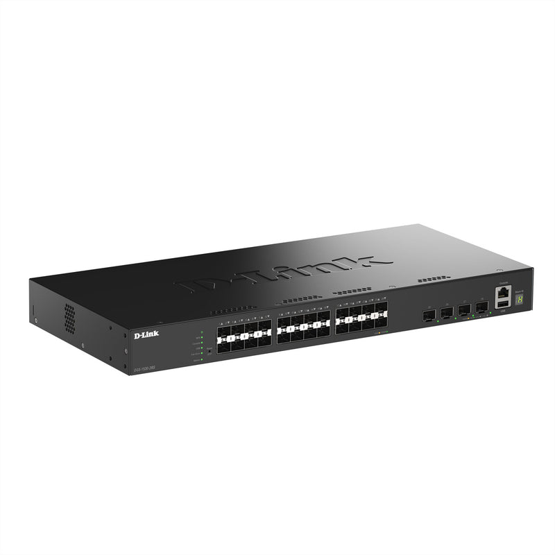 D-Link 28-Port Netzwerk-Switch – Gigabit Ethernet, stapelbar