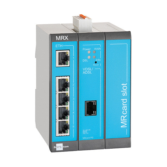 INSYS Router mit 5-Port-Switch – für DIN-Schiene, VPN-fähig