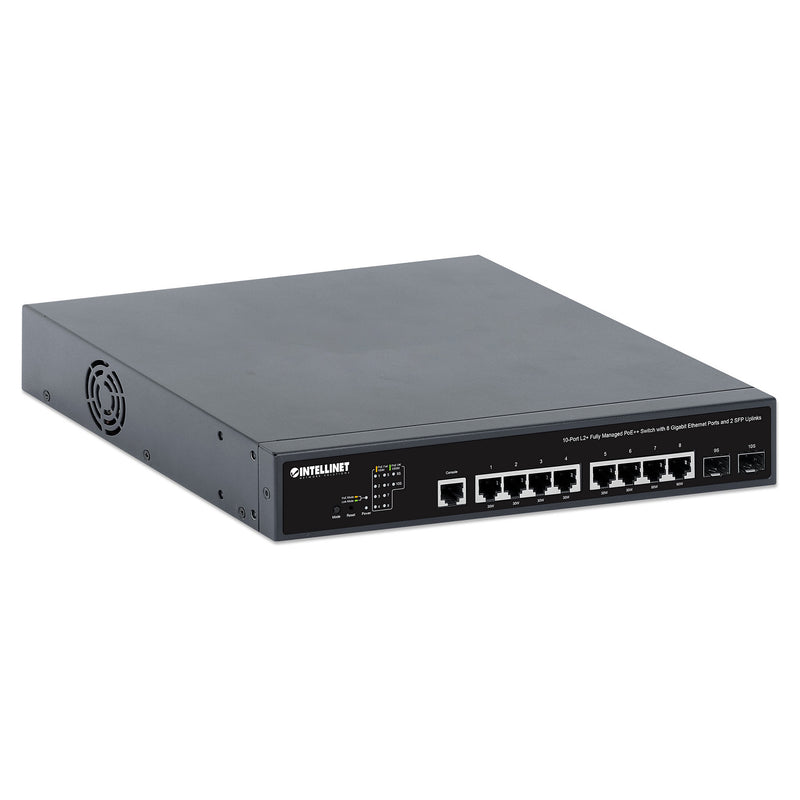 INTELLINET 10-Port Switch – PoE++ für einfache Netzwerkverwaltung