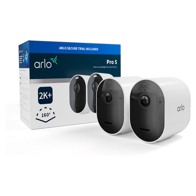 ARLO Pro 5 Sicherheitskamera – 2K-Video, wetterfest, 2er-Set