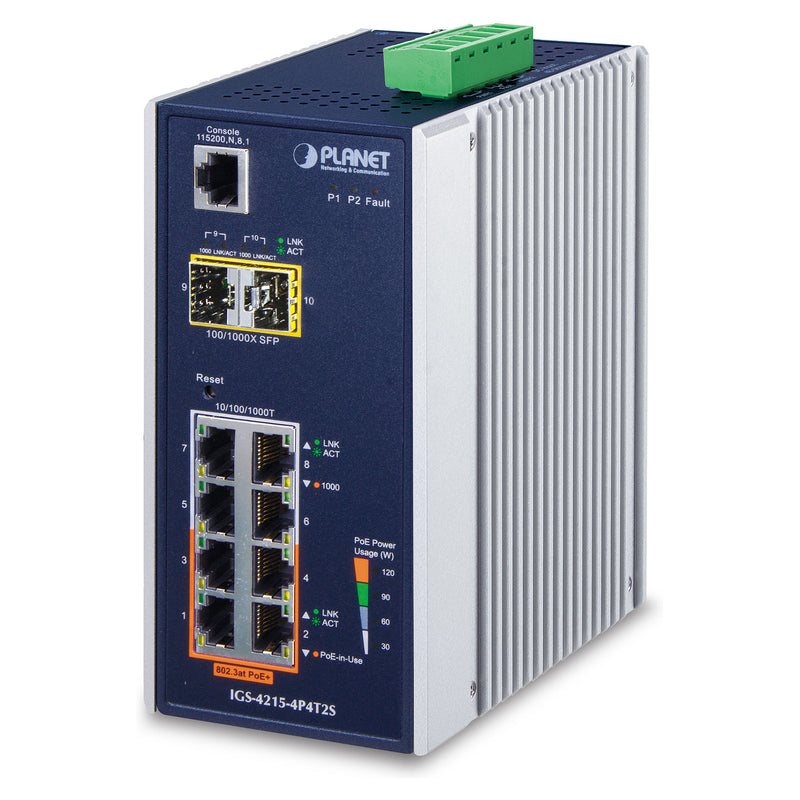 Planet Technology 4-Port Switch – Gigabit Ethernet, PoE Unterstützung