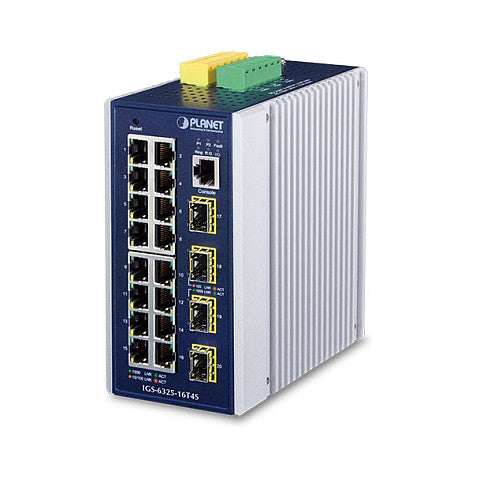 PLANET Switch – 20 Ports, für DIN- oder Wandmontage