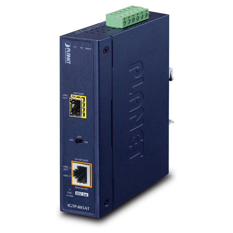 Planet Technology Medienkonverter – PoE, 1 Gbps Ethernet