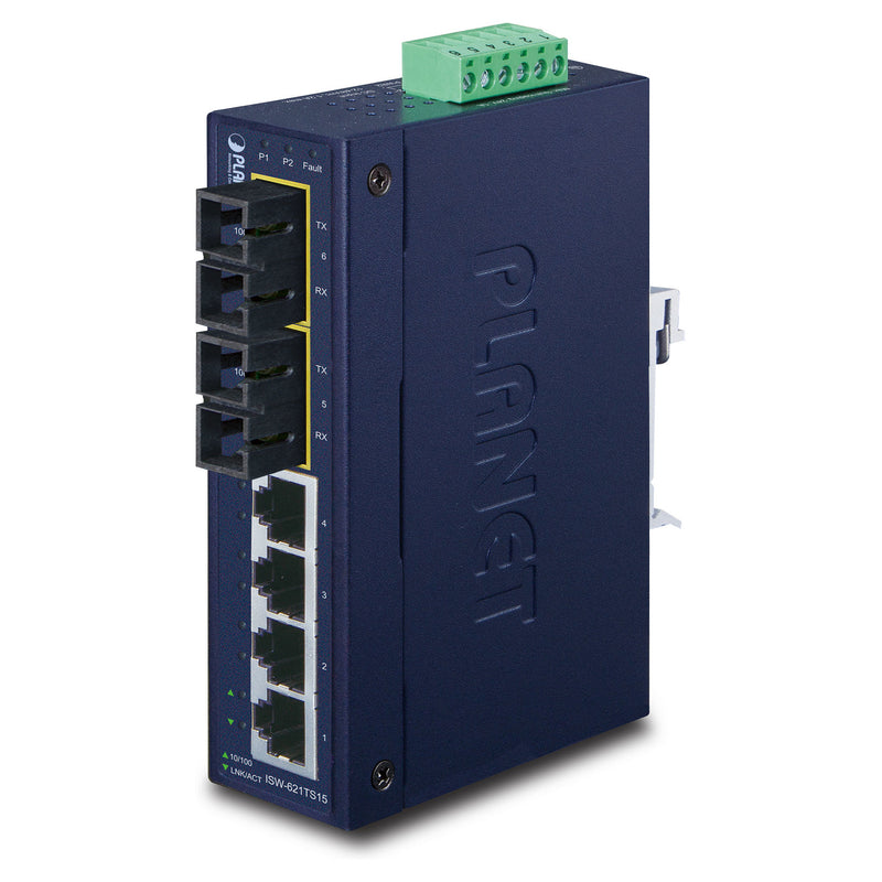 Planet Technology Ethernet-Switch – 4 Ports, DIN-Schienenmontage