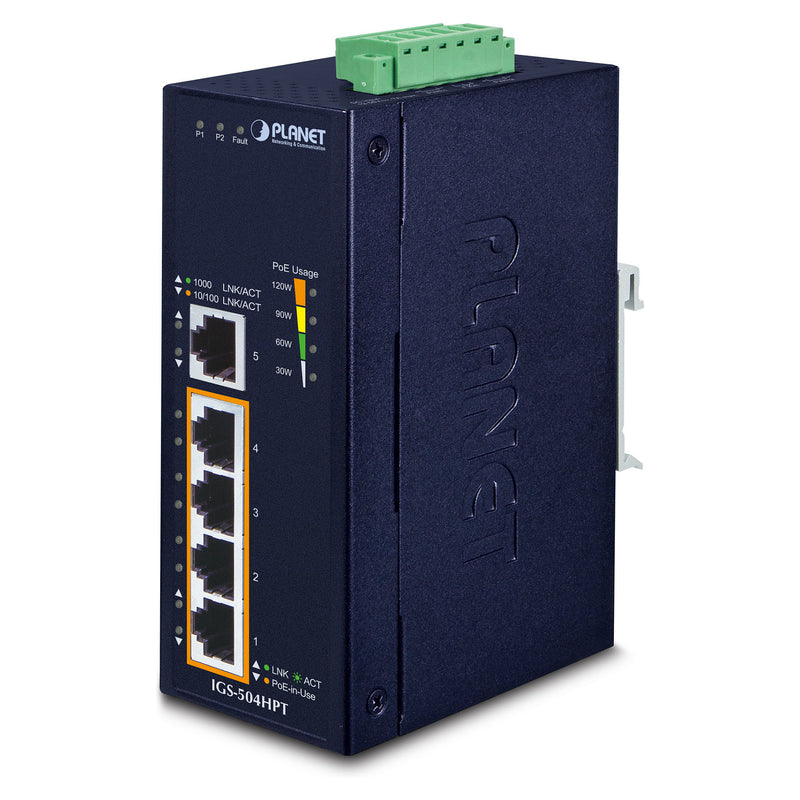 Planet Technology 5-Port Gigabit Switch – PoE+ für einfache Vernetzung