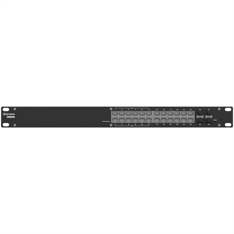Teltonika Managed Switch – 24 Anschlüsse, 12 PoE, 4 SFP