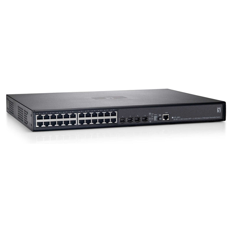 LevelOne Netzwerk-Switch – 24 Anschlüsse, Rack-montierbar