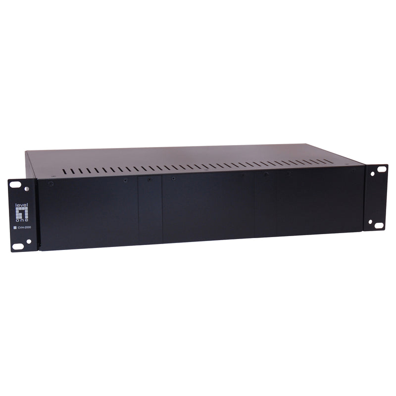 LevelOne Media Converter Chassis – 14 Steckplätze, Rack-montierbar