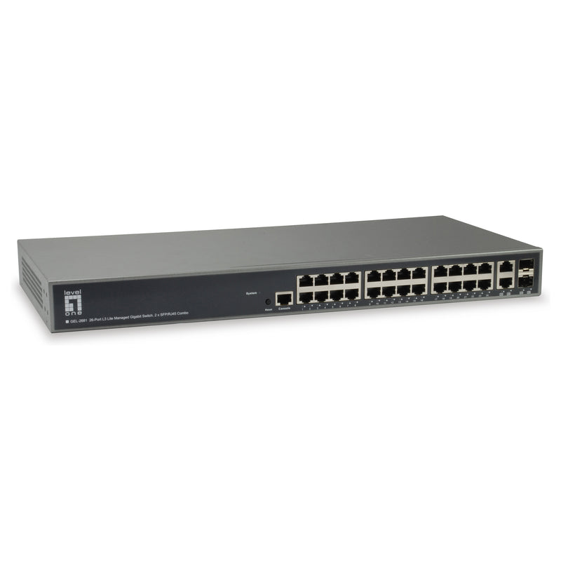 LevelOne 26-Port Netzwerk-Switch – Gigabit, verwaltbar