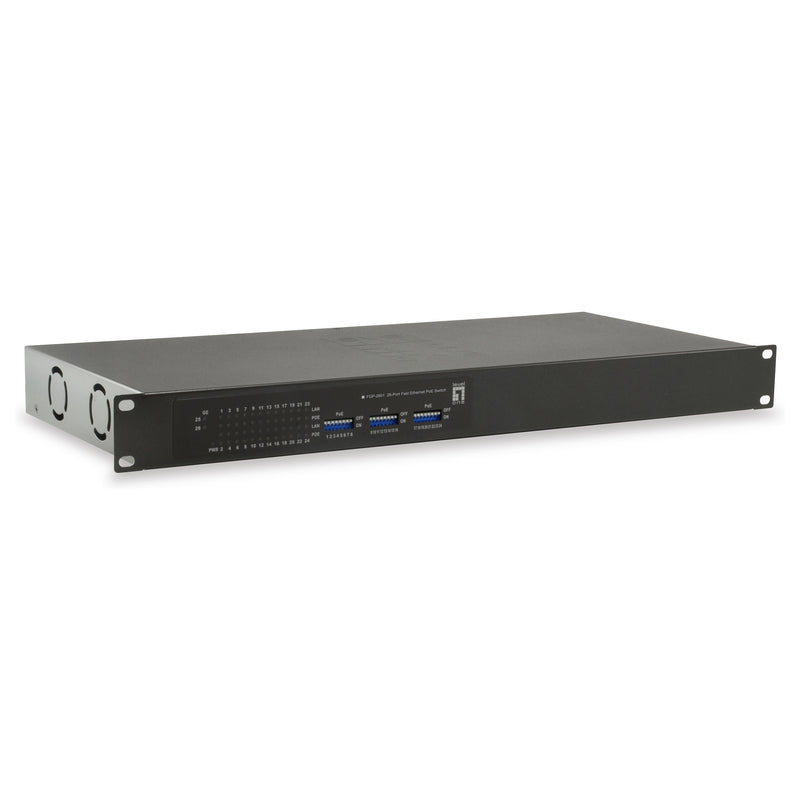 LevelOne Netzwerk-Switch – 24 PoE+ Ports, Rack-montierbar