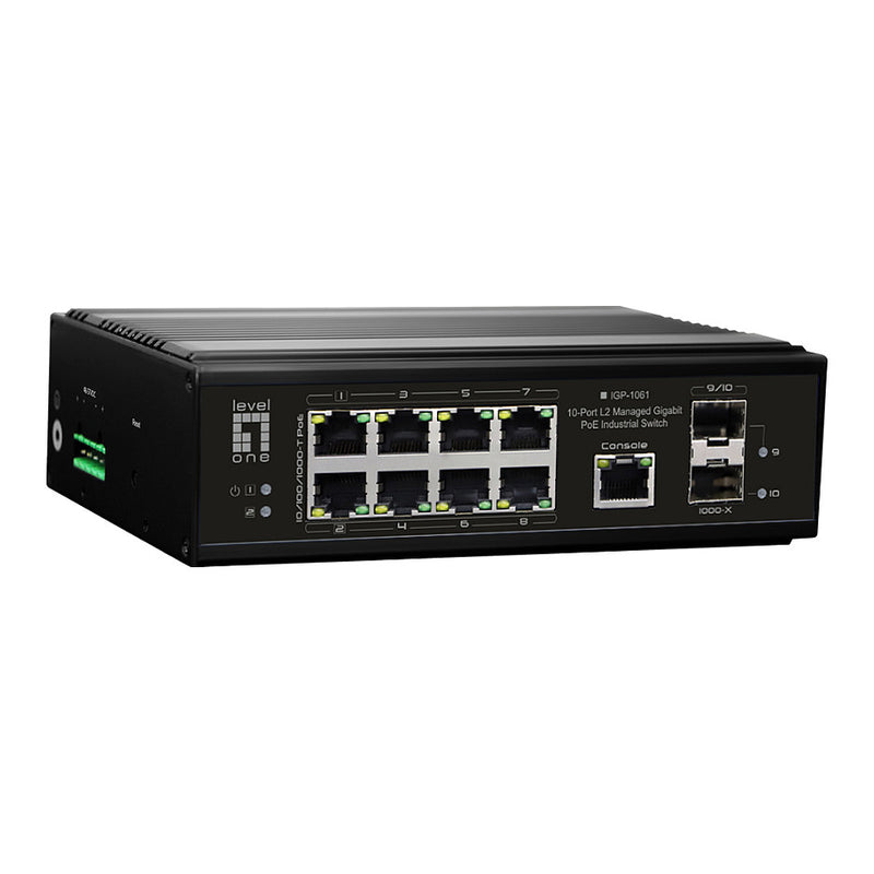 LEVELONE 10-Port Switch – PoE++ für flexible Montage