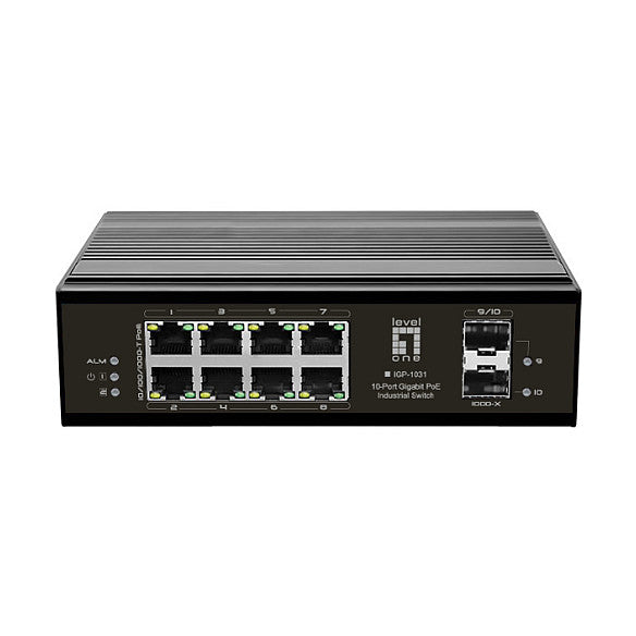 LevelOne 10-Port Gigabit Switch – PoE, robust für extreme Temperaturen