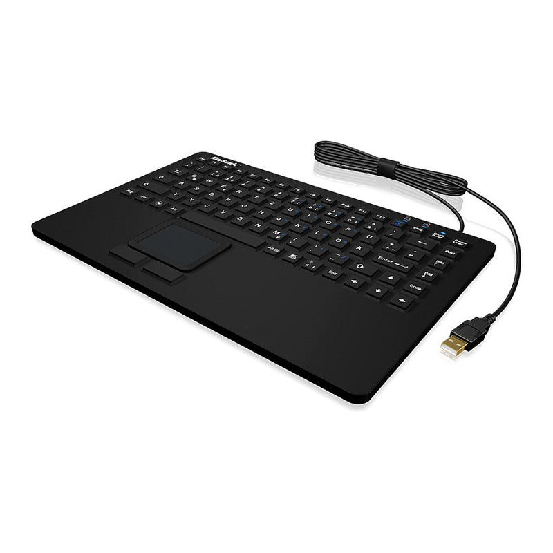 KEYSONIC Tastatur mit Touchpad – USB, robust & wasserfest