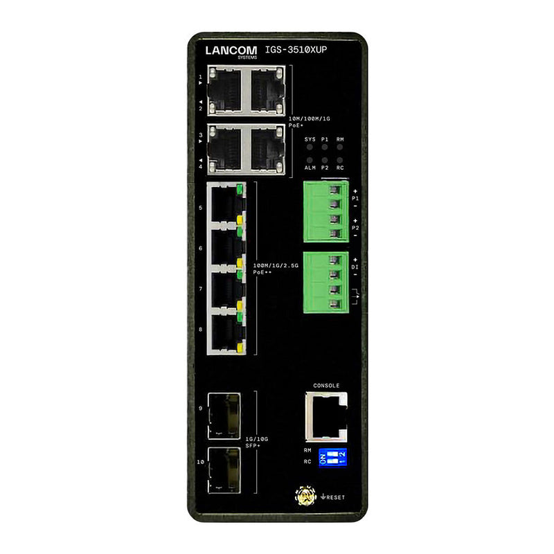 LANCOM Netzwerk-Switch – 10 Anschlüsse, PoE++ Unterstützung