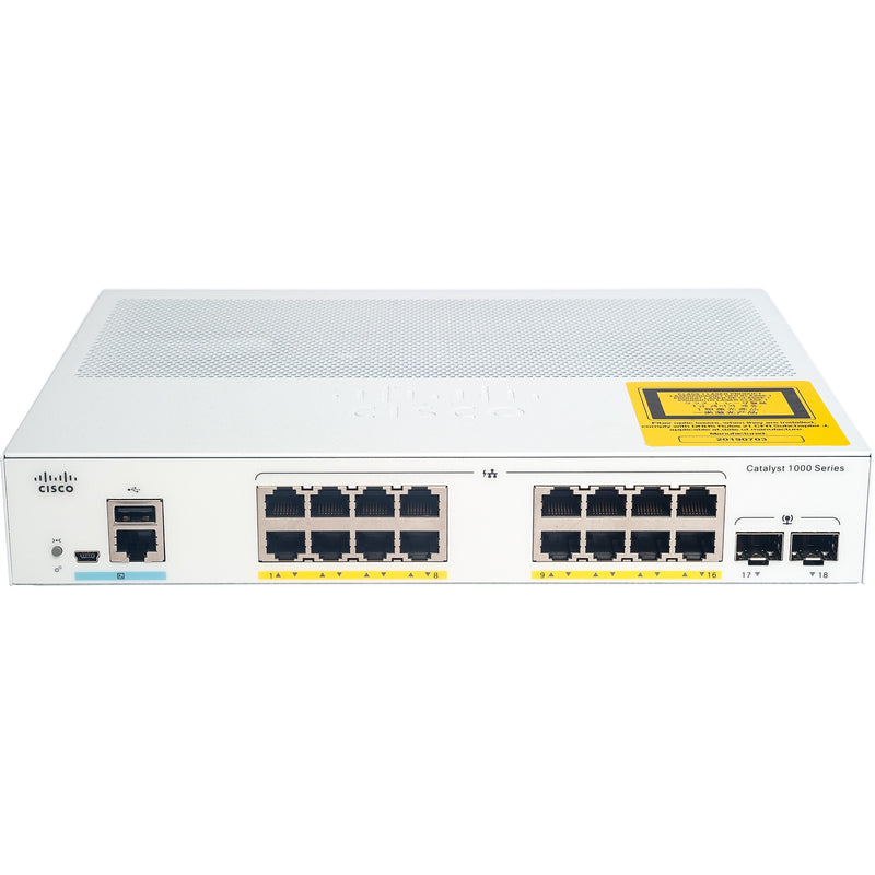 Cisco Netzwerk-Switch – 16 Ports, PoE+ für kleine Unternehmen