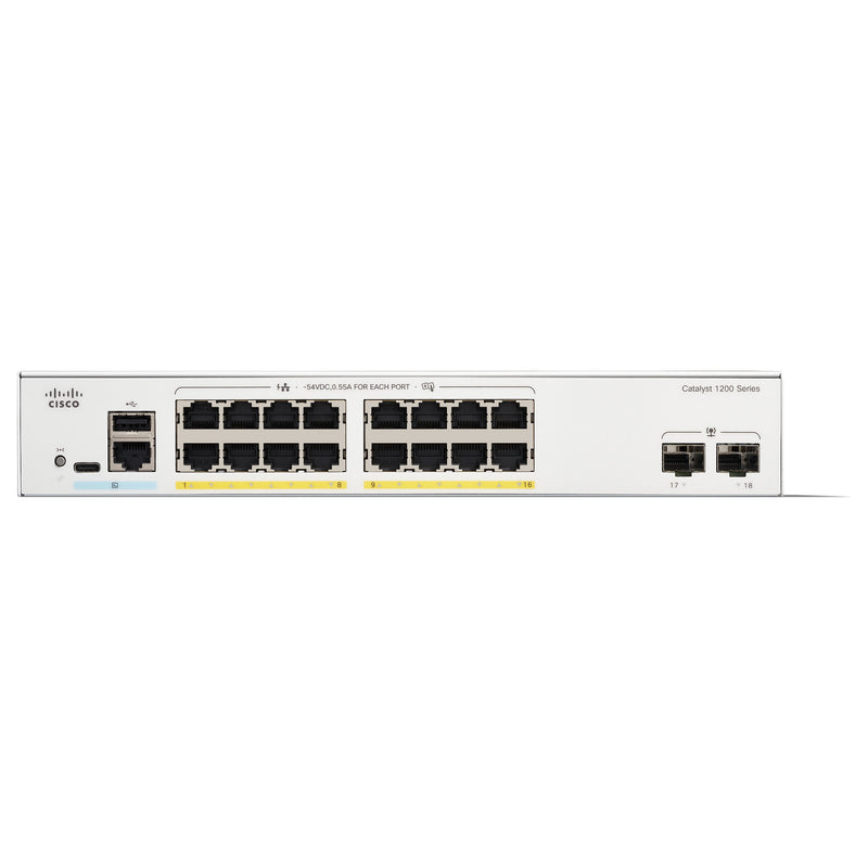 Cisco Netzwerk-Switch – 16 Ports, PoE+ für kleine Unternehmen