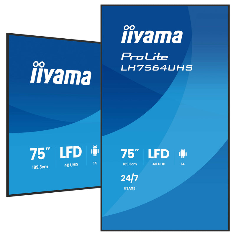 Iiyama 75" 4K Monitor – Großes Display für klare Bilder