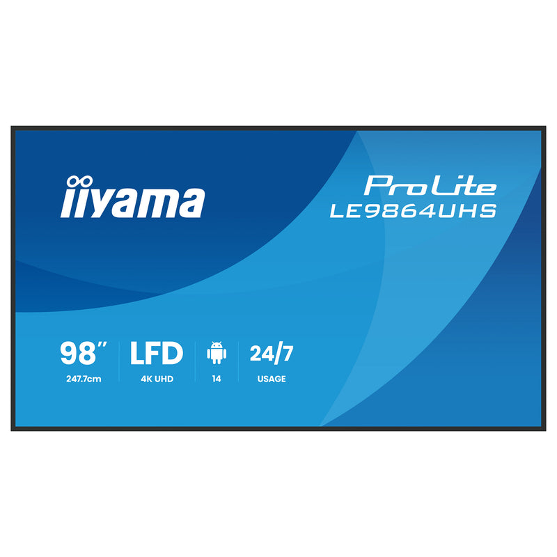 Iiyama 98" Digital Signage Display – 4K-Auflösung, Android OS