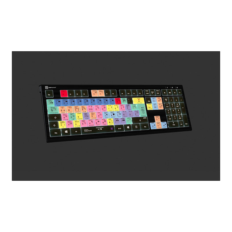 LOGIC-KEYBOARD Kabel-Tastatur – Für Adobe Premiere Pro, Deutsch