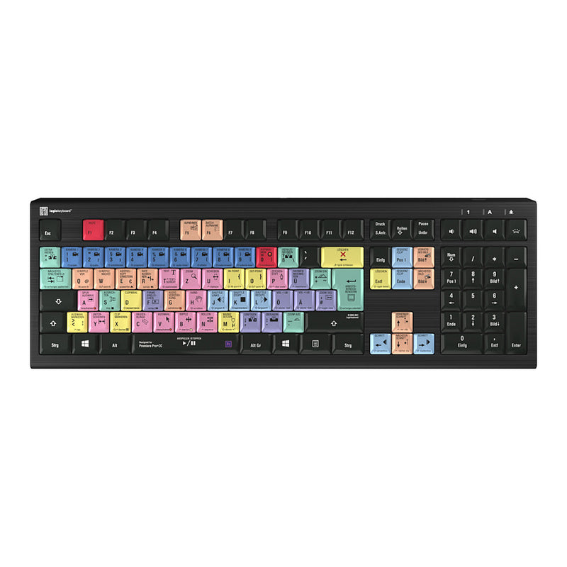 LOGIC-KEYBOARD Kabel-Tastatur – Für Adobe Premiere Pro, Deutsch