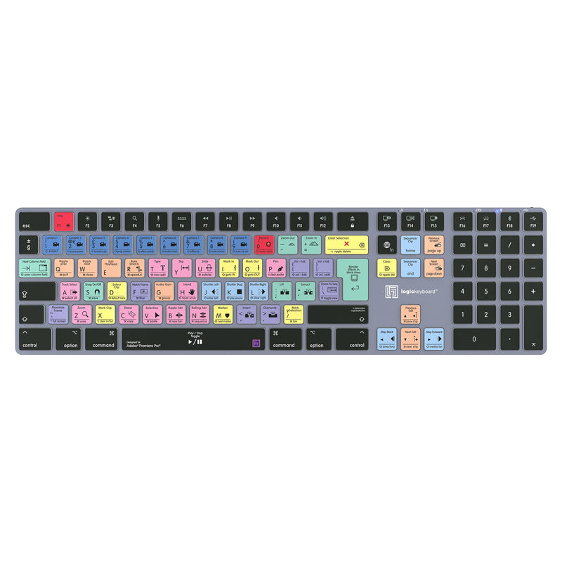 LOGIC-KEYBOARD Tastatur für Adobe Premiere – Kabellos & Kabelgebunden