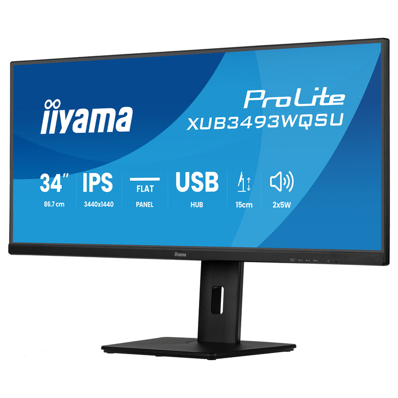 Iiyama 34" LED-Monitor – 2K-Auflösung, IPS-Technologie