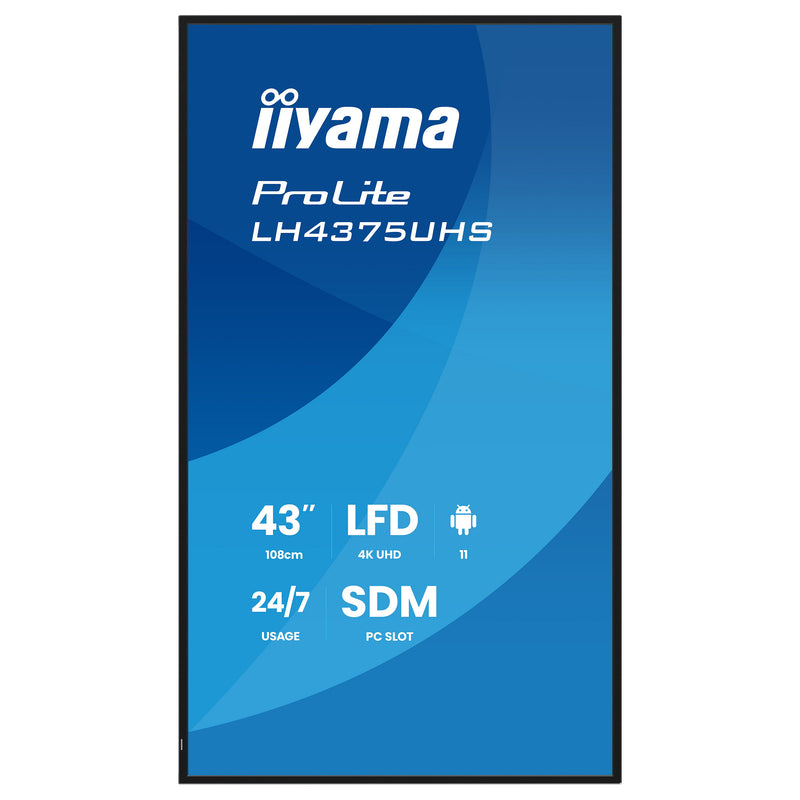 Iiyama 43" Display – 4K-UHD, ideal für Digital Signage