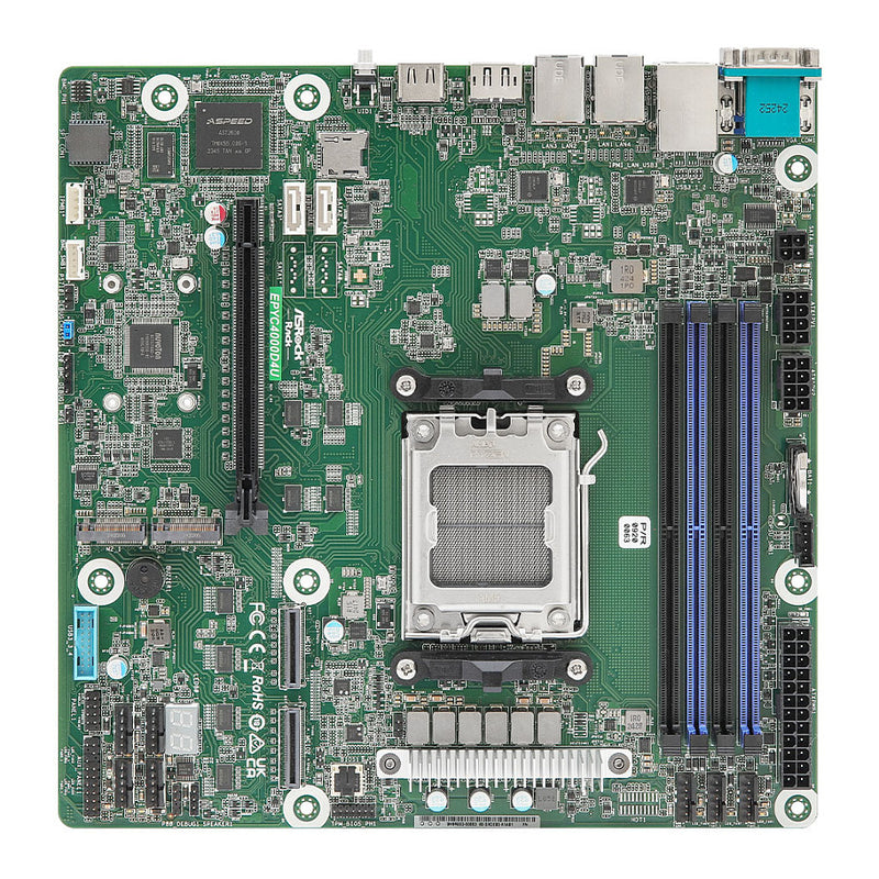 ASROCK Micro-ATX Motherboard – AMD EPYC, 2x Gigabit LAN