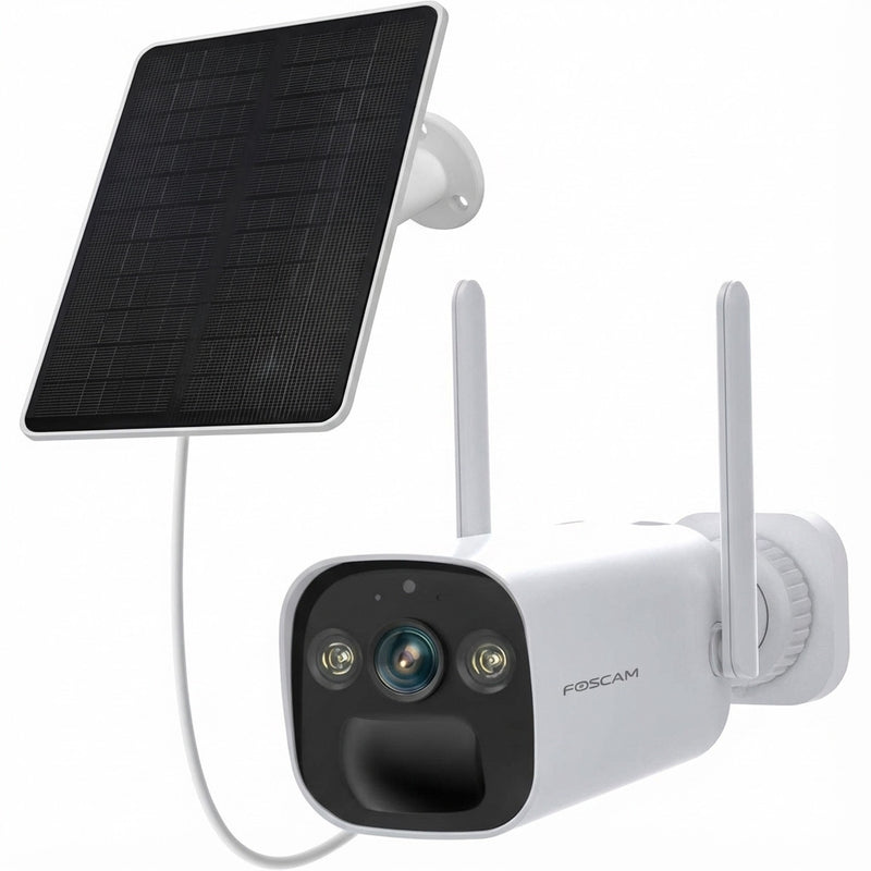 FOSCAM WLAN Überwachungskamera – Solarbetrieb, Nachtsicht