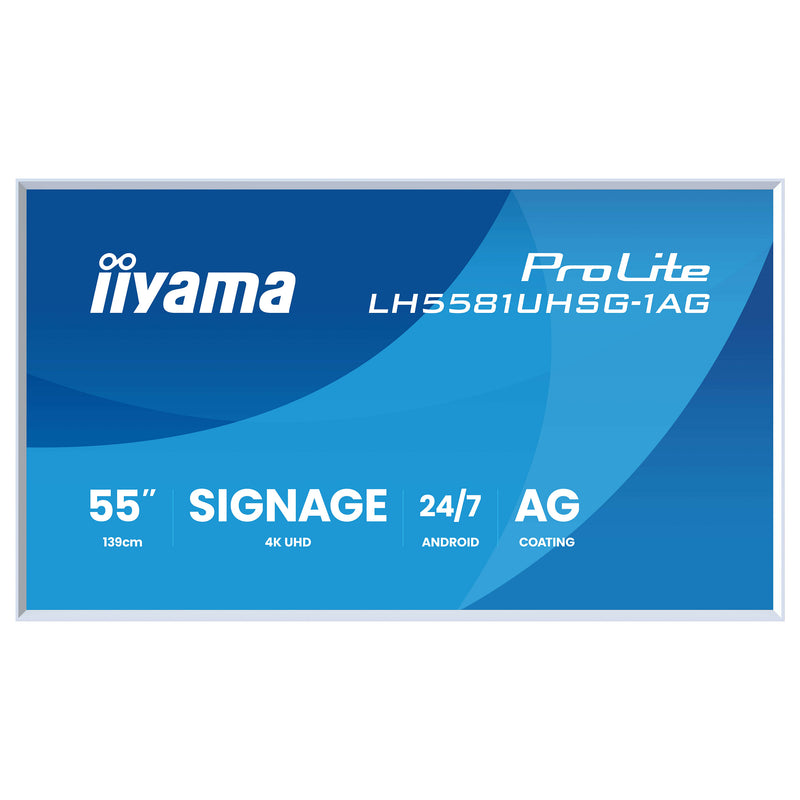 Iiyama 55" Digital Signage Display – 4K UHD, integrierter Mediaplayer
