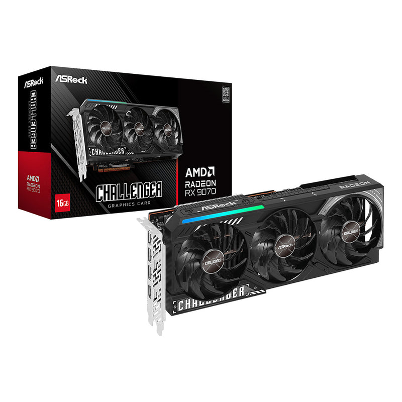 ASRock Grafikkarte – Radeon RX 9070 XT, 16 GB für 4 Bildschirme