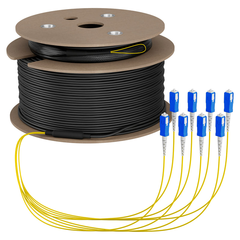 EFB Elektronik Glasfaserkabel – 180 m, 8x SC-Stecker