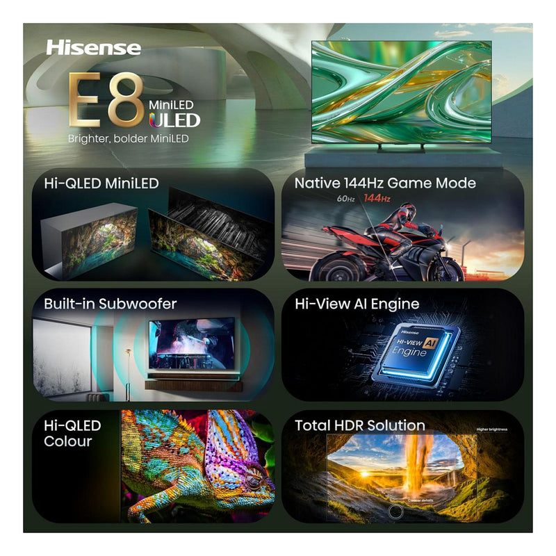 Hisense 55" 4K Smart-TV – Großes Bild, Smart-Funktionen