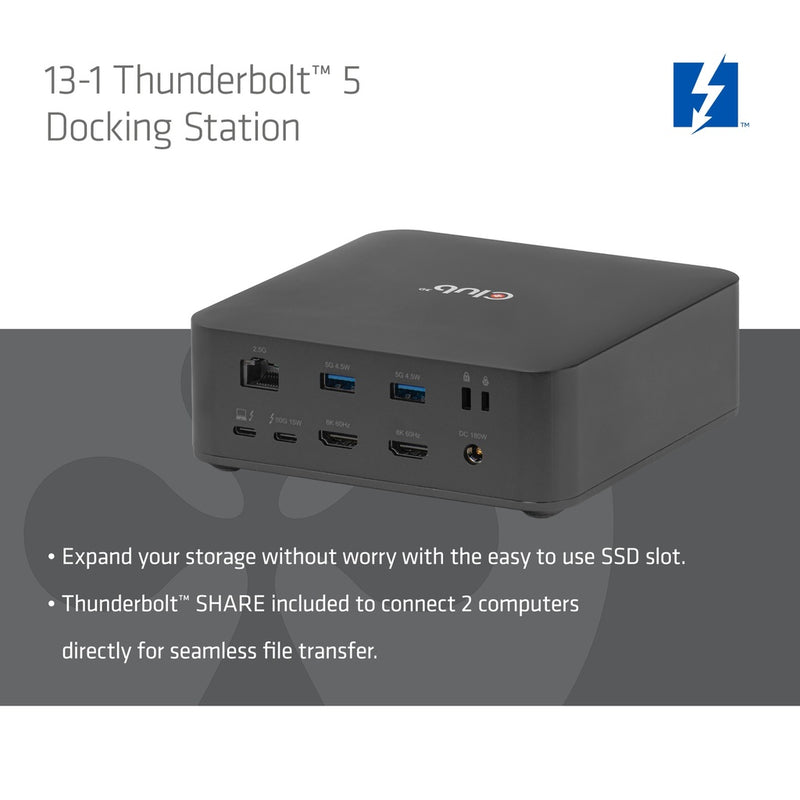 CLUB3D Dockingstation – Thunderbolt 5, 3 Displays